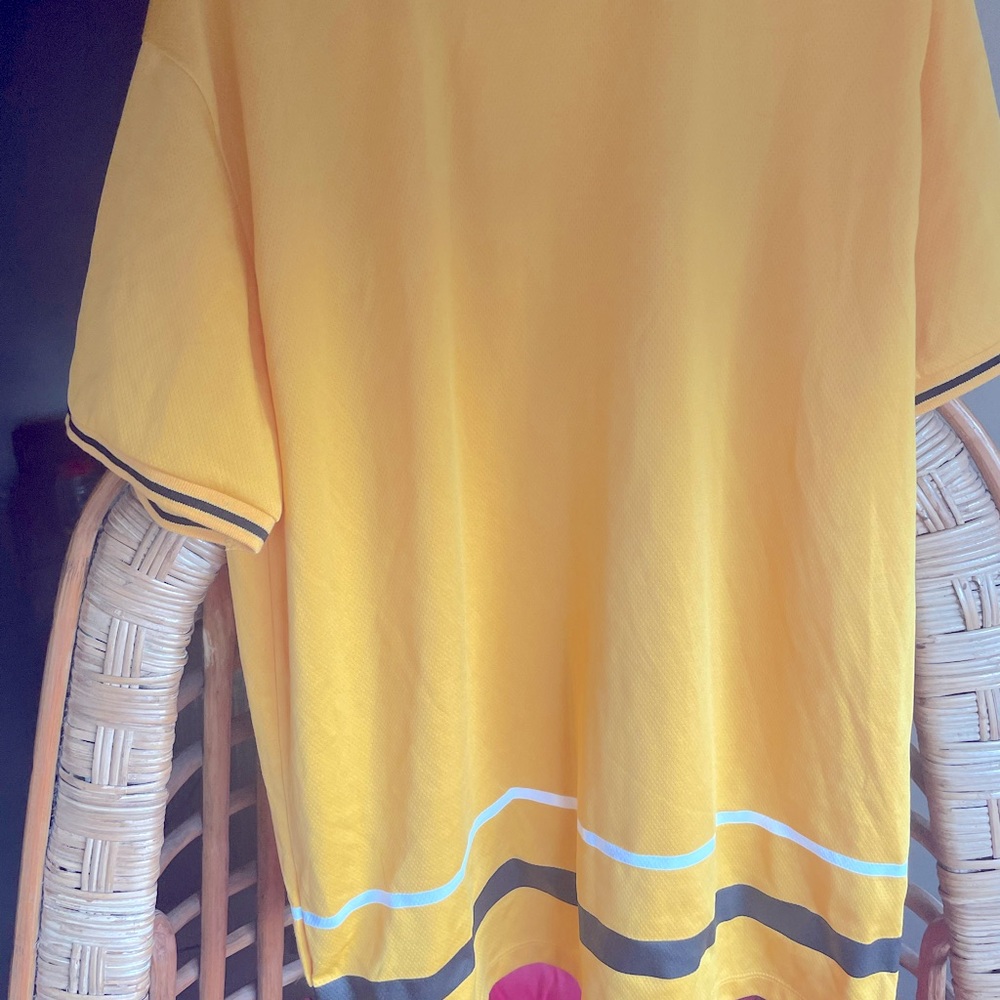 Forever 21 Yellow T Shirt with black and white stripe for men in Size M. - Picture 2 of 12